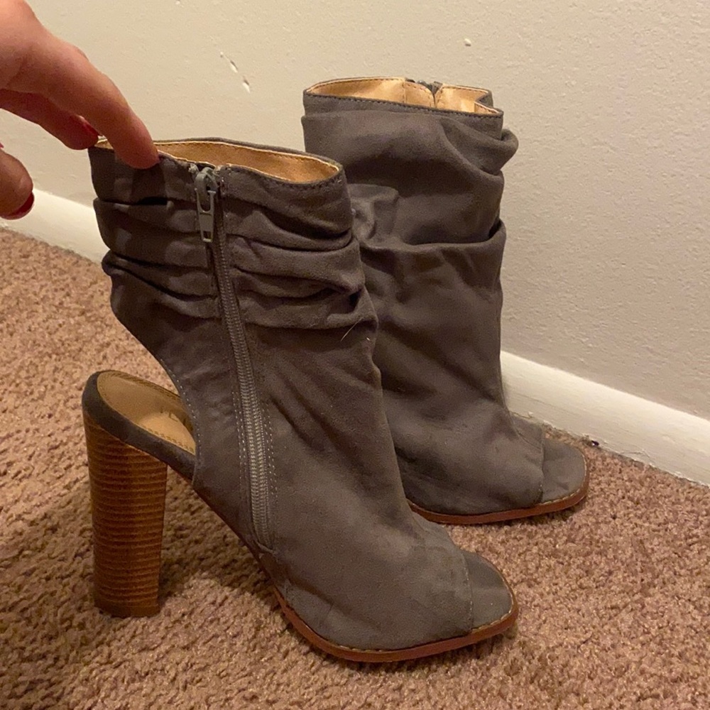 Grey Ankle Bootie
